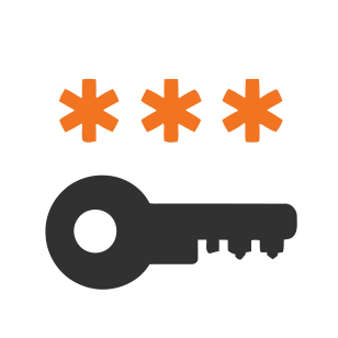 Door access control system with key fob, keypad entry, and secure business access management system icon